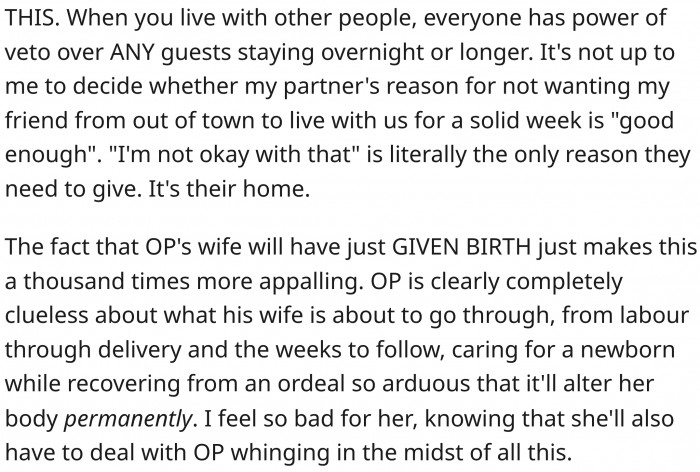 He's too inconsiderate.