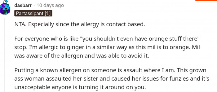 What MIL's sister did was an assault.