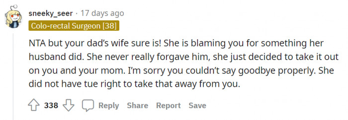 Poor guy just wanted to say a proper goodbye to his dad