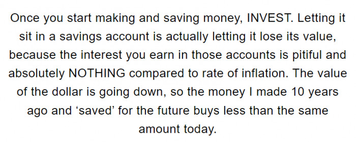1. Investing will get you much farther in terms of your finances than just working your 9-5 job or juggling multiple jobs at once.