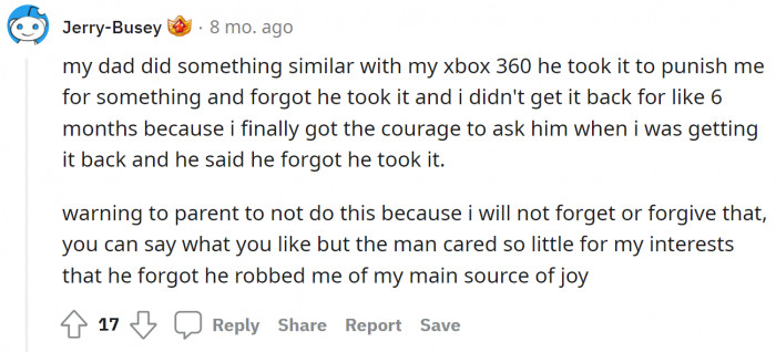 16. A warning to parents: