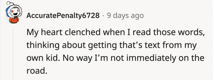 If you were the parent who received the kind of text that OP did, it would raise your heart rate.