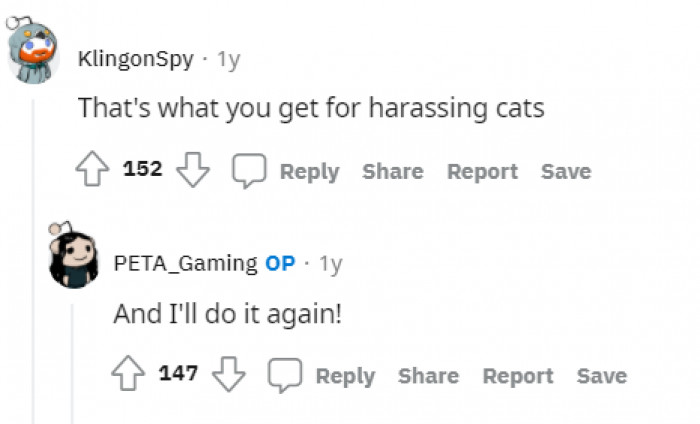 Karma? No, I don't think so.