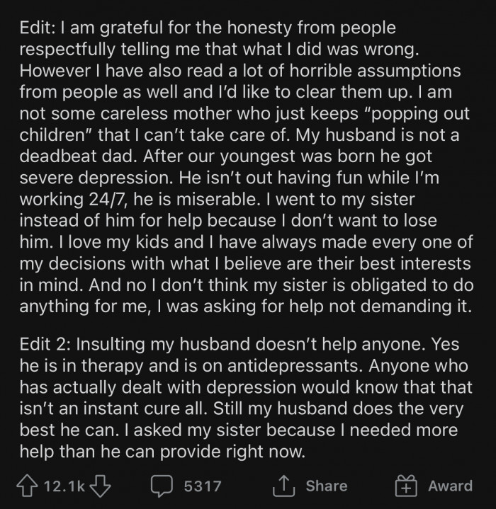 OP later made an edit to clarify more things.