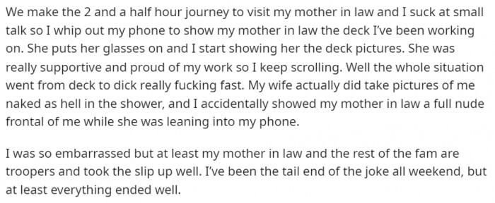 And there it was... right on MIL's face.