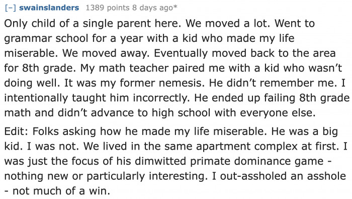 Revenge That Cost a Person's Future