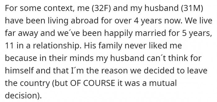 The family doesn't like the woman.