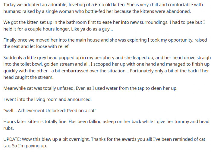 Alright, so here's the story..