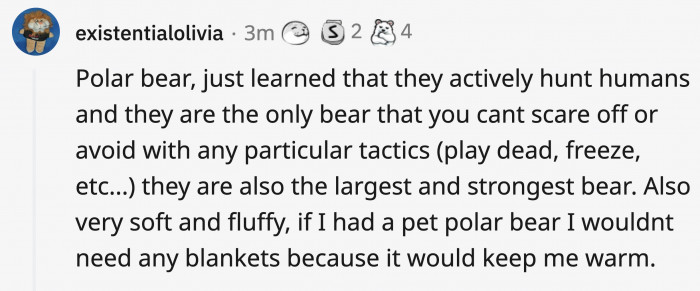 Would not want to piss off anyone who's friends with a Polar bear