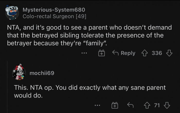 Any sane parent should have a similar reaction.