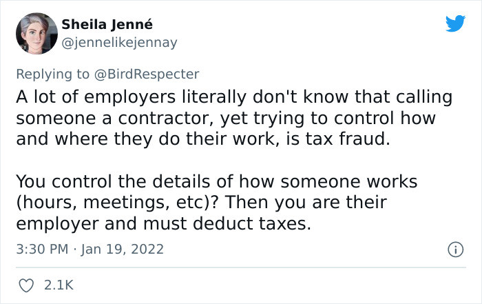 Tax fraud committed by employers