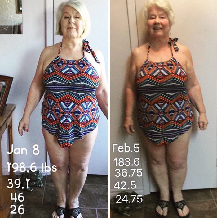Joan frequently shared her weight-loss to date. She made it clear it was a journey and a process. 