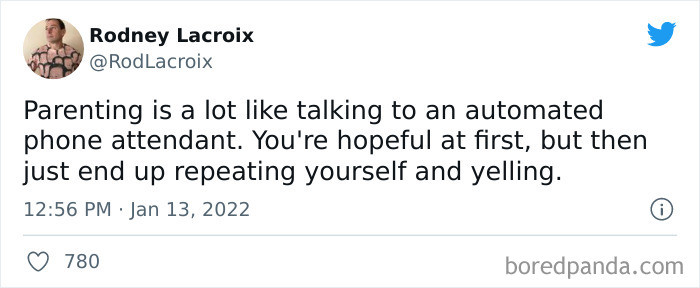 1. Parenting is likened to an automated phone attendant