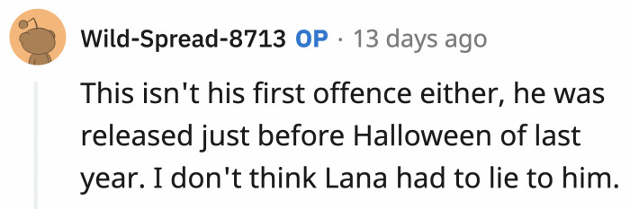 Apparently, it comes naturally to the brother, and OP thinks Lana had to do a lot of persuading.