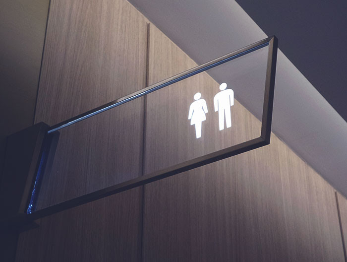 16. Restroom, please...