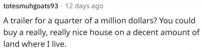 Even the price of the trailer isn't worth it.