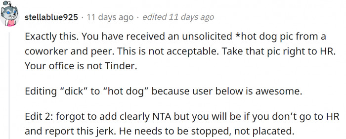 The office is not Tinder.