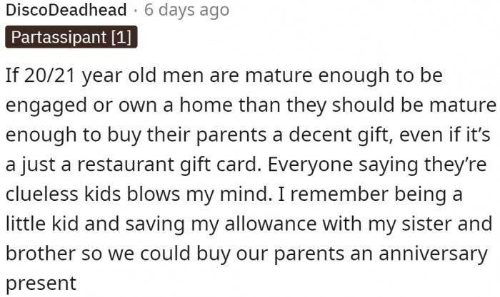 What a n early '20s man should be buying as a gift.