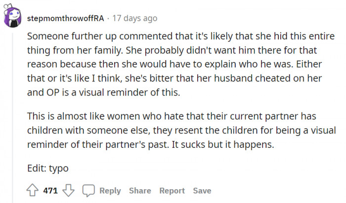 Sounds reasonable, but what part of yelling and insulting him is related to hiding?