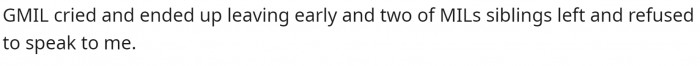 GMIL started crying and left with two of her daughters...