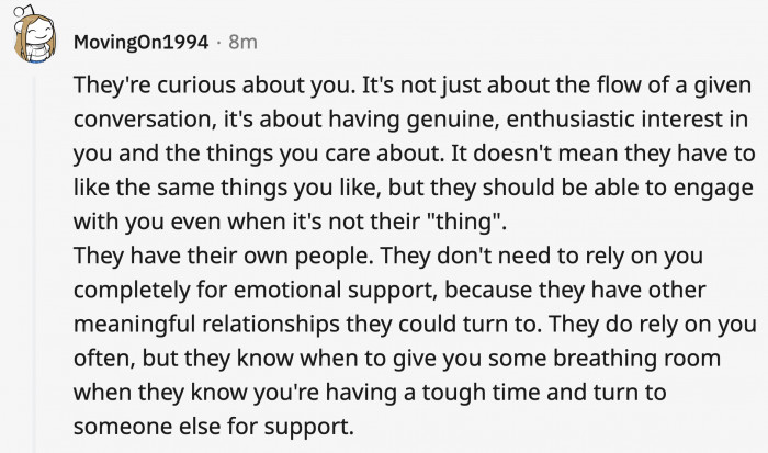 29. The importance of respecting someone's individuality even when in a serious relationship