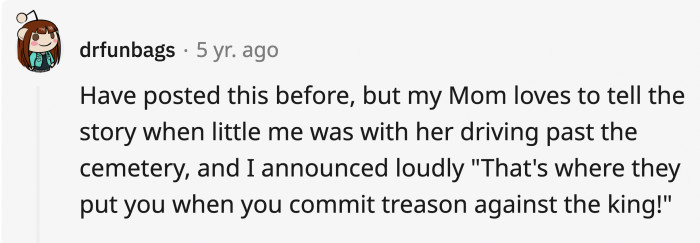 Made mom drive faster past that place