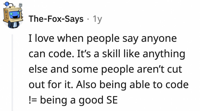 Coding really does take skill AND talent