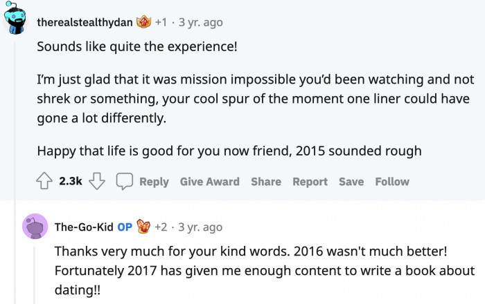 Redditors are glad that OP has since moved forward with his life