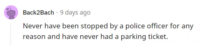 13. You can be classified as a good citizen then.