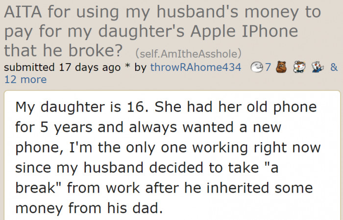 The original poster explains her situation.