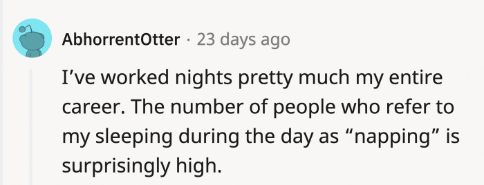 Napping is vastly different from sleeping for those who work.