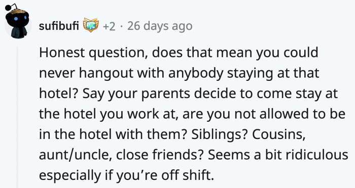 What exactly are the parameters of this broad rule about fraternizing?