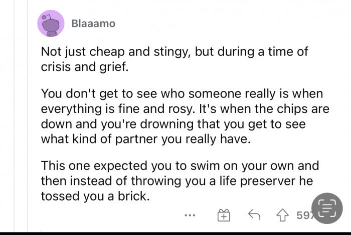 It's in moments like these where you see people's true colors.