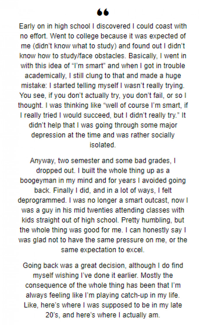 Life after high school will crush every idea you've formed of yourself in those years