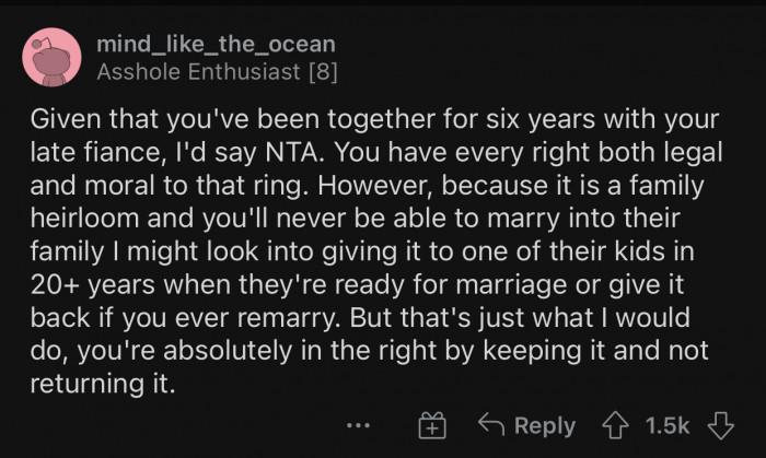 She has every right to keep it and not return it.