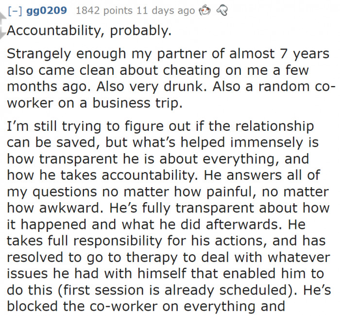 For this user, there is hope if the man takes responsibility.