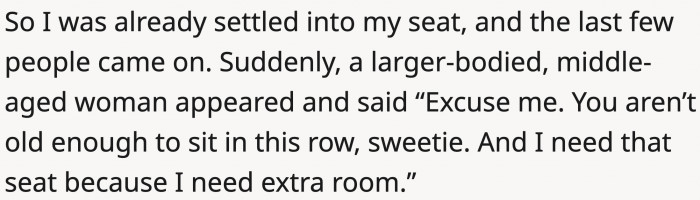 Then the middle-aged lady came