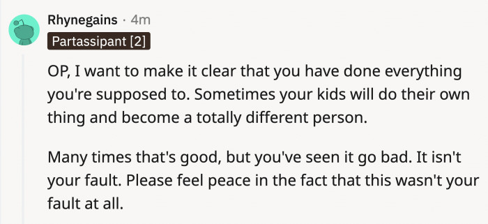 OP did the best she could and checked multiple times if she really was at fault