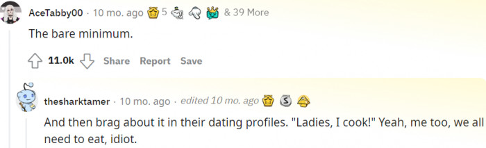 Of course, everybody needs to eat...