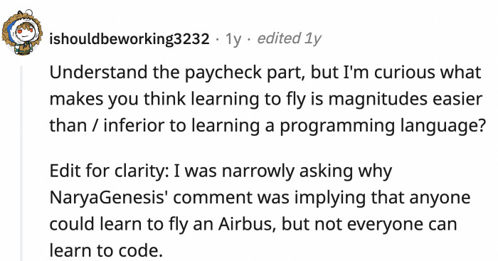 Questions about the differences in struggles in both fields were highlighted