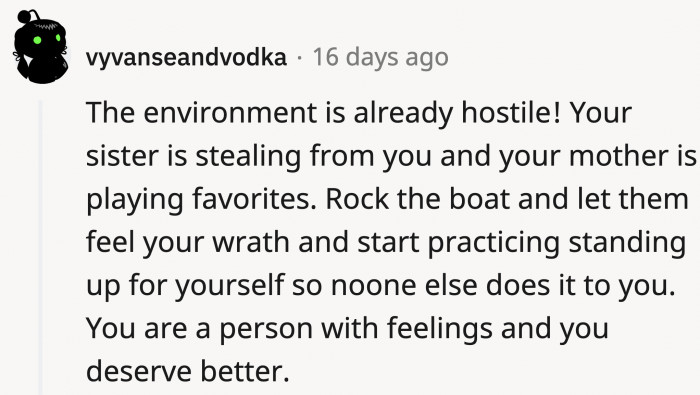 They pointed out, though, that she already lives in a toxic environment.