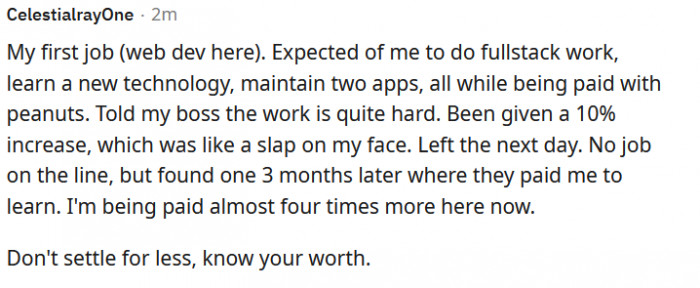 24. The key lesson from all of this is: know your worth.