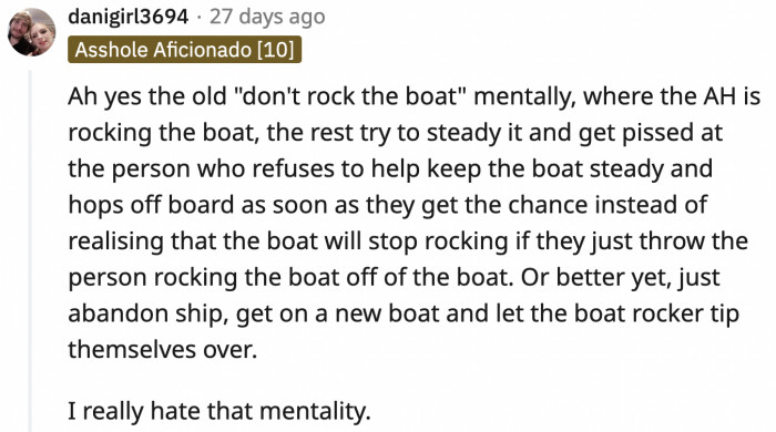 Is misogyny so ingrained that you're the a**hole for calling out their behavior while the actual person gets away unscathed?