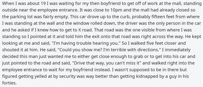 Good thing she trusted her gut.