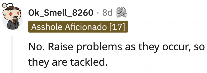 But this user believes that the issue should be addressed immediately