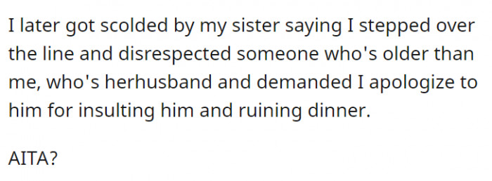 Her sister didn't take it lightly, as she felt that the author had gone too far