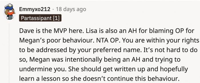 Dave was fair for not showing bias just because Megan was his business partner's niece