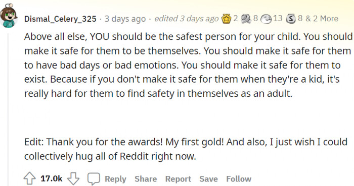 Parents should show their children that they can be their refuge.