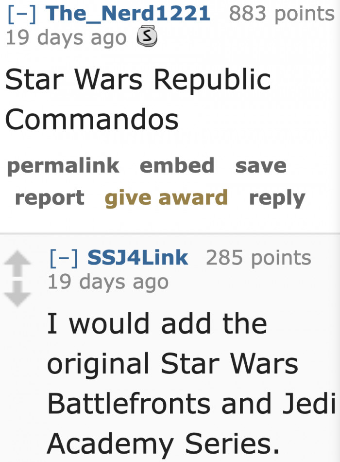 Star Wars: Republic Commando is a tactical FPS from LucasArts. As one of the best Star Wars games in history, the game received a cult following.