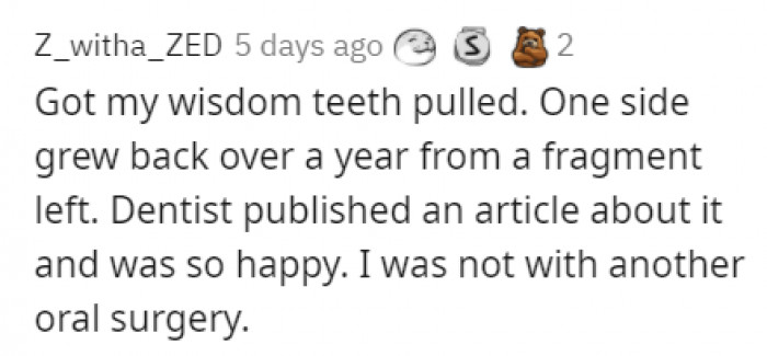 7. Born with extra teeth, and extra pain